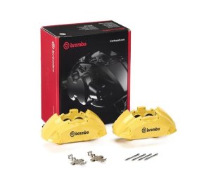 Mercedes-Benz E63 AMG S Brake Calipers - Front - Brembo OE - X-Style - Yellow - 2020 Mercedes-Benz E63 AMG S Brake Calipers - Front - Brembo OE - X-Style - Yellow - 2020